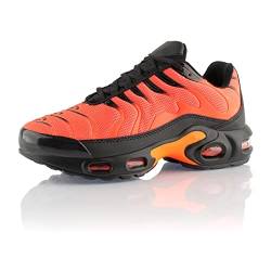 Fusskleidung® Damen Herren Sportschuhe Dämpfung Sneaker leichte Laufschuhe Orange Orange Schwarz EU 41 von Fusskleidung