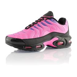 Fusskleidung® Damen Herren Sportschuhe Dämpfung Sneaker leichte Laufschuhe Pink Lila Schwarz EU 37 von Fusskleidung
