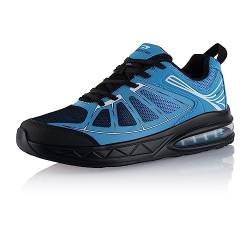 Fusskleidung® Damen Herren Sportschuhe Dämpfung Sneaker leichte Laufschuhe Schwarz Blau EU 38 von Fusskleidung