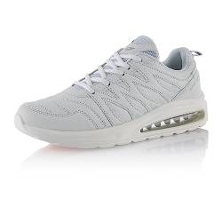 Fusskleidung® Damen Herren Sportschuhe Dämpfung Sneaker leichte Laufschuhe Weiss EU 39 von Fusskleidung