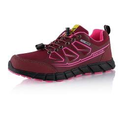 Fusskleidung® Damen Herren Wanderschuhe Bequeme Trekkingschuhe Softshell Rot Pink EU 36 von Fusskleidung