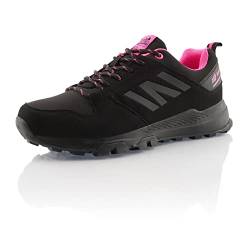 Fusskleidung® Damen Herren Wanderschuhe Softshell Trailrunning Laufschuhe Schwarz Pink EU 36 von Fusskleidung