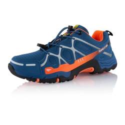 Fusskleidung® Damen Herren Wanderschuhe atmungsaktive Trekkingschuhe Dunkelblau Orange EU 42 von Fusskleidung