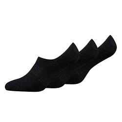 Fussvolk Inshoes Socks 3 Pack Box black - Füßlinge unisex, 3x schwarz, 43 – 46, Footies aus Frottee mit Silikon für angenehmes Tragen bei Anti-Rutsch von Fussvolk