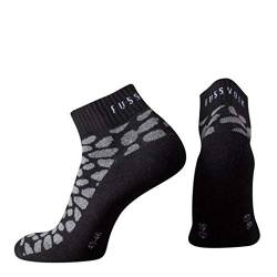 Fussvolk Quarter Socken Animalprint schwarz Sportstrümpfe Ankle Socks Dalmatiner, Size:39-42 von Fussvolk