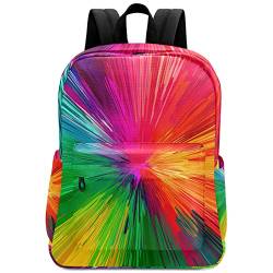 Fustylead Regenbogen Explosion Rucksack Schule Laptop Tasche Büchertasche für Jungen Mädchen Studenten Tagesrucksack Picknick Reisen, mehrfarbig, Einheitsgröße von Fustylead