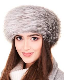 Futrzane Fell Stirnband Pelz Damen Winter - Kunstfell Stirnband - Faux Fuchs (Husky Jenot) von Futrzane