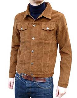 New Retro Tabak Tan Kord Western Kurz Jacke 60er 70er Jahre Gr. Small, Tabak-Braun von Fuzzdandy