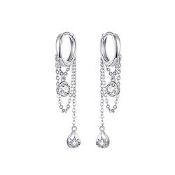 Fvoagaou 925 Sterling Silber Klar Zirkon Ohrringe für Frauen Einfachen Ohrringe Machen Mode Schmuck Hochzeit von Fvoagaou