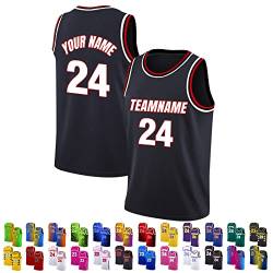 FwSYouMAI Benutzerdefinierte Basketball-Trikot, gedruckt Team Name/Nummer, personalisierte Sport-Trikots Uniformen für Männer/Frauen/Jungen/Mädchen-Stil 10 von FwSYouMAI
