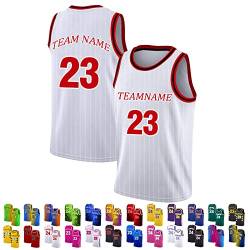 FwSYouMAI Benutzerdefinierte Basketball-Trikot, gedruckt Team Name/Nummer, personalisierte Sport-Trikots Uniformen für Männer/Frauen/Jungen/Mädchen-Stil 13 von FwSYouMAI