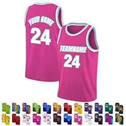 FwSYouMAI Benutzerdefinierte Basketball-Trikot, gedruckt Team Name/Nummer, personalisierte Sport-Trikots Uniformen für Männer/Frauen/Jungen/Mädchen-Stil 15 von FwSYouMAI