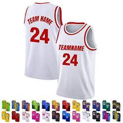 FwSYouMAI Benutzerdefinierte Basketball-Trikot, gedruckt Team Name/Nummer, personalisierte Sport-Trikots Uniformen für Männer/Frauen/Jungen/Mädchen-Stil 17 von FwSYouMAI