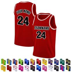 FwSYouMAI Benutzerdefinierte Basketball-Trikot, gedruckt Team Name/Nummer, personalisierte Sport-Trikots Uniformen für Männer/Frauen/Jungen/Mädchen-Stil 18 von FwSYouMAI