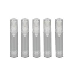 5 Stück 10 Ml Leere Nachfüllbare Augencreme-Pumpflasche, Hautpflege-Lotion-Behälterflasche für Gel-Serum, Einfach zu Tragen und zu Füllende Lotionsflaschen für Reisen von Fybida