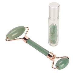 Gesichtsroller Massagegerät, Jadestone Gesichtsroller Faltenentfernung Lymphdrainage Gesichtslifting Roller Mit ätherischem Öl Flaschengrün von Fyearfly