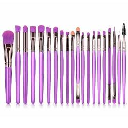 Make-up-Pinsel, 20-teiliges Lidschatten-Pinsel-Set, Synthetische Mischung, Multifunktionale Weiche Augen-Make-up-Pinsel, Lila von Fyearfly