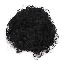 Synthetische Perücken, Schwarze Gewellte Perücke Hochtemperatur-synthetisches Lockiges Haar Kurze Perücke Für Afroamerikanische Frauen von Fyearfly
