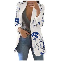 Oberbekleidung Frauen Reverskragen Light Elegante Anzugjacke Langarm Slim Fit Mäntel Damenen Herbste Polyester Datum BlüMchen Offene von FzlOT