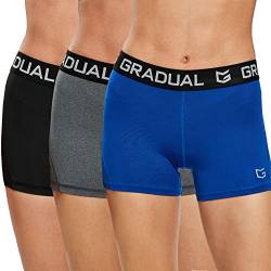 Damen Spandex Kompression Volleyball Shorts 7,6 cm/17,8 cm Workout Pro Shorts für Frauen - - X-Groß von G Gradual