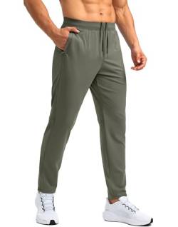 G Gradual 76,2 cm/81,3 cm/86,4 cm lange Herren-Sweathose mit Reißverschlusstaschen, Stretch-Golf-Trainingshose für Herren, lässig, sportlich, Salbei, Groß von G Gradual