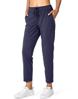 G Gradual Damen 7/8 Hose mit tiefen Taschen Arbeitshose für Frauen Athletic Workout Lounge - Blau - XX-Large von G Gradual