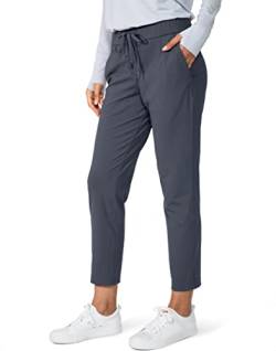 G Gradual Damen Hose mit tiefen Taschen 7/8 Stretch Sweatpants für Frauen Athletic, Golf, Lounge, Arbeit, dunkelgrau, Groß von G Gradual