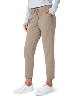 G Gradual Damen Hose mit tiefen Taschen 7/8 Stretch Sweatpants für Frauen Athletic, Golf, Lounge, Arbeit, khaki, M von G Gradual