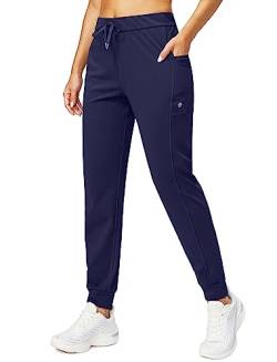 G Gradual Damen-Jogginghose mit Reißverschlusstaschen, Stretch, zulaufend, athletisch, Jogging, Workout, navy, X-Groß von G Gradual