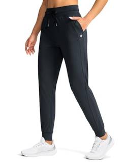 G Gradual Damen-Jogginghose mit Reißverschlusstaschen, hohe Taille, athletisch, konisch, Sweathose für Damen, Workout, Lounge, grau, Klein von G Gradual