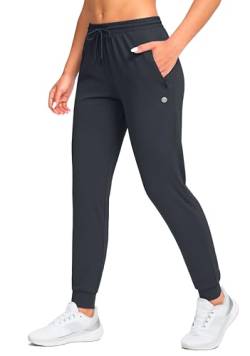 G Gradual Damen Jogginghose mit Reißverschlusstaschen, konisch zulaufende Jogginghose für Frauen Lounge, Jogging - Grau - Groß von G Gradual