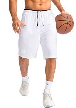 G Gradual Herren Basketball Shorts, Weiß, Mittel von G Gradual