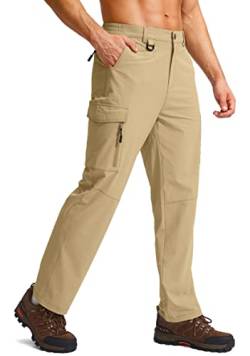 G Gradual Herren-Cargohose für Wanderungen, wasserabweisend, schnell trocknend, leicht, für den Außenbereich, taktische Hose für Herren mit mehreren Taschen, Sand, Mittel von G Gradual