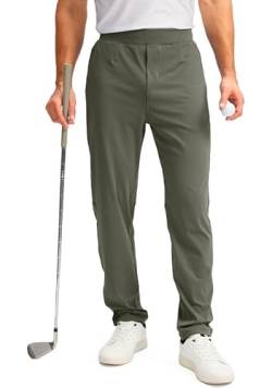 G Gradual Herren-Jogginghose mit Reißverschlusstaschen, Stretch, Golf, Workout-Hose, elastische Taille, Trainingshose für Männer, lässig, sportlich, Salbei, Mittel von G Gradual