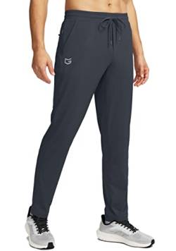 G Gradual Herren-Jogginghose mit Reißverschlusstaschen, konische Trainingshose für Männer, Laufen, Training, Workout, Mit Gesäßtasche, dunkelgrau, X-Groß von G Gradual