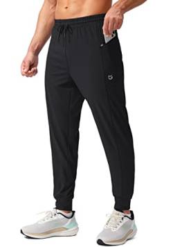 G Gradual Herren Jogginghose mit Reißverschlusstaschen, schwarz, X-Groß von G Gradual