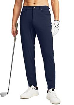 G Gradual Herren-Stretch-Golfhose mit 6 Taschen, schmale Passform, Anzughose für Herren, Reisen, Freizeit, Arbeit, Marineblau, Mittel von G Gradual