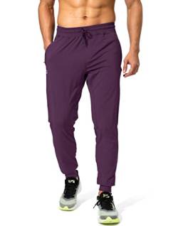 G Gradual Herren Sweatpants mit Reißverschlusstaschen Athletic Pants Traning Track Pants Jogger für Männer Fußball, Laufen, Workout - Rot - Klein von G Gradual