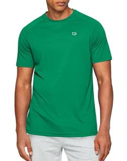Herren-T-Shirt, kurze Ärmel, Rundhalsausschnitt, leichtes T-Shirt für Herren, Workout, Athletik, Casual, Grün , X-Groß von G Gradual