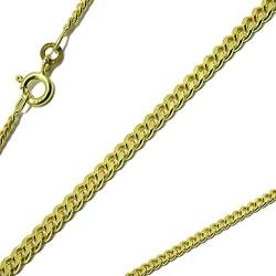 G J Panzerkette flach 1,6mm 70cm 333 8Karat massiv Gelbgold Echtgold Gold Collier Halskette Damen Herren Kinder von G J