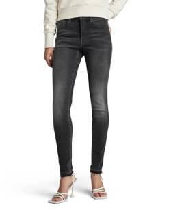 G-STAR RAW Damen 3301 High Skinny Jeans, Schwarz (worn in black moon D05175-D431-G108), 27W / 32L von G-STAR RAW