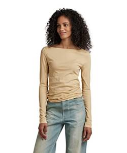 G-STAR RAW Damen Boat Slim Top, Beige (postbag D22754-D266-1868), M von G-STAR RAW