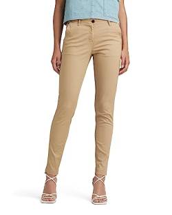 G-STAR RAW Damen Bronson Mid Waist Skinny Chino, Beige (sahara D03166-5488-436), 24W / 30L von G-STAR RAW