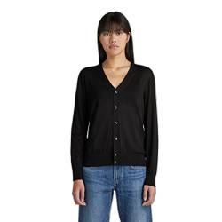 G-STAR RAW Damen Core Cardigan Knit, Schwarz (dk black D21963-D166-6484), XL von G-STAR RAW