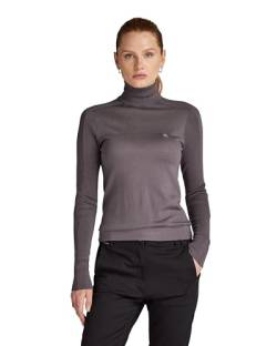 G-STAR RAW Damen Core Slim Turtle Knitted Pullover, Grau (rabbit D23678-B692-G077), XXS von G-STAR RAW