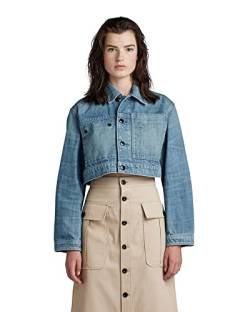 G-STAR RAW Damen Cropped Denim Jacke, Blau (antique faded moonlit ocean D22953-D318-D869), M von G-STAR RAW