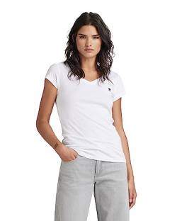 G-STAR RAW Damen Eyben Slim V-Neck Top, Weiß (white D21314-4107-110), XS von G-STAR RAW