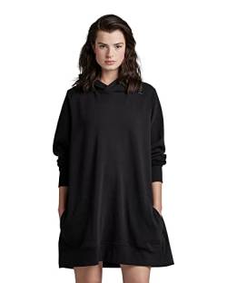 G-STAR RAW Damen Fabric Mix Loose Hoodie Kleid, Schwarz (dk black D22846-D282-6484), S von G-STAR RAW