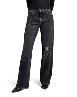 G-STAR RAW Damen Judee Loose Jeans, Schwarz (worn in black smoke ripped D22889-D291-G131), 26W / 32L von G-STAR RAW