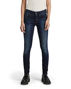 G-STAR RAW Damen Lynn Mid Waist Skinny Jeans, Blau (medium aged 60885-6131-071), 26W / 30L von G-STAR RAW